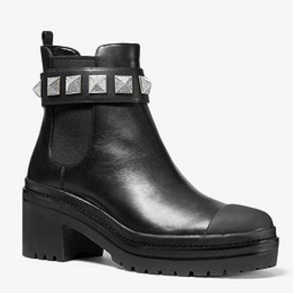 michael kors glenn studded leather boot